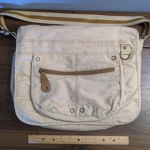 Canvas crossbody messenger bag